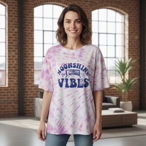 Moonshine And Vibes Women's Tie-dye Shirt Size XL Large Hippie Urban Wear